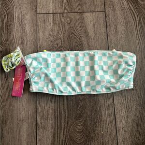 Ninety- Nine Mint Checkered woman’s bikini top